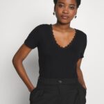 basic t-shirt svart Anna Field 42BF6377 kvinnor