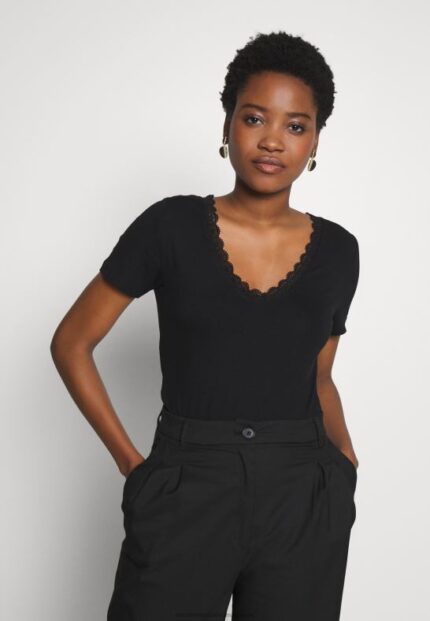 basic t-shirt svart Anna Field 42BF6377 kvinnor