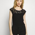 basic t-shirt svart Anna Field 42BF6379 kvinnor
