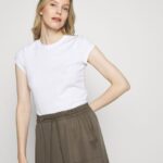 basic t-shirt vit Anna Field 42BF6304 kvinnor
