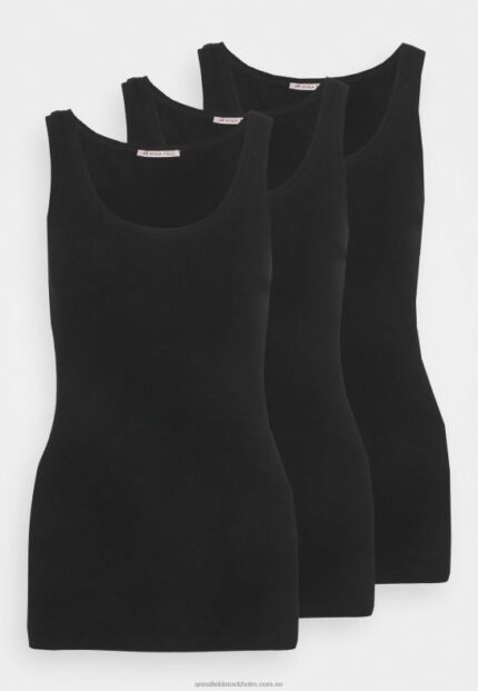 basic tank 3er pack topp svart/svart/svart Anna Field 42BF6468 kvinnor