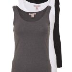 basic tank 3er pack topp svart vit mottl Anna Field 42BF6434 kvinnor