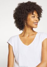 basic v-neck drop shoulder 2 pack basic t-shirt svart/vit Anna Field 42BF6261 kvinnor - Bild 6