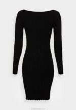 båt ausschnitt mini strickkleid mit geschweiften rndern jumper dress black Anna Field 42BF6230 kvinnor - Bild 2