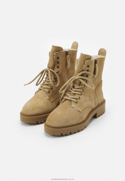 beige stövlar med snörning Anna Field 42BF62028 kvinnor