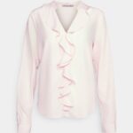 blus med frontal volant blus rosa Anna Field 42BF6684 kvinnor