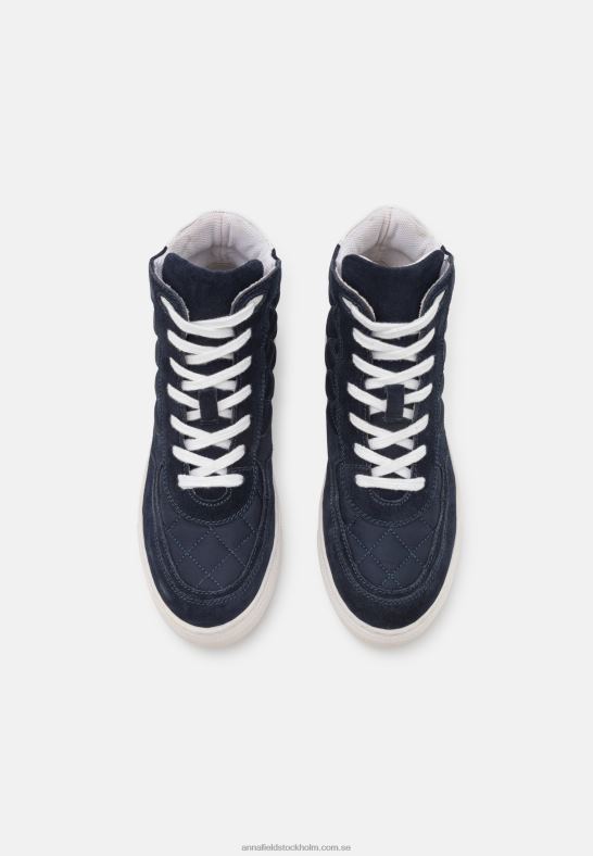 high-top sneakers i läder mörkblå Anna Field 42BF61237 kvinnor - Bild 6