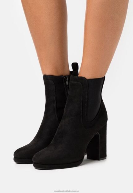 högklackade ankelboots svarta Anna Field 42BF61997 kvinnor