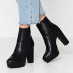 högklackade ankelboots svarta Anna Field 42BF62059 kvinnor