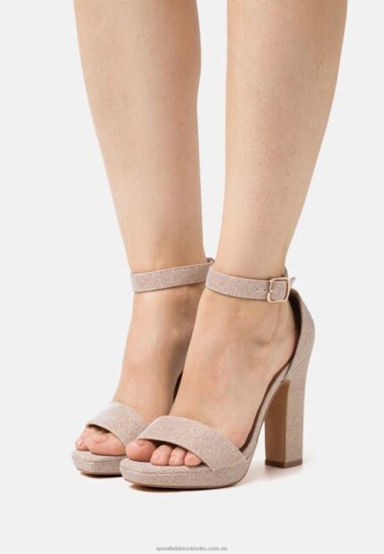 högklackade sandaler roséguld Anna Field 42BF61566 kvinnor