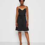 jersey klänning svart/vit Anna Field 42BF6115 kvinnor