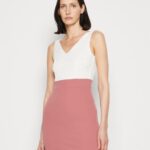 jersey klänning vit/rosa Anna Field 42BF636 kvinnor