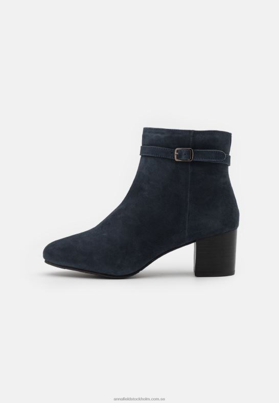 klassiska ankelboots i läder mörkblå Anna Field 42BF61934 kvinnor - Bild 2