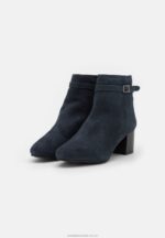 klassiska ankelboots i läder mörkblå Anna Field 42BF61934 kvinnor - Bild 3