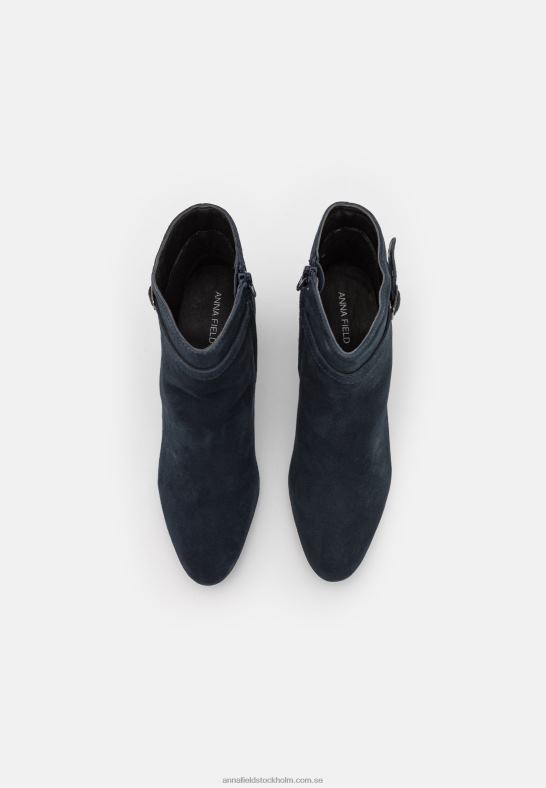 klassiska ankelboots i läder mörkblå Anna Field 42BF61934 kvinnor - Bild 6
