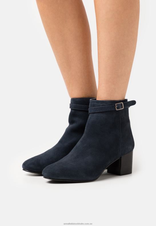 klassiska ankelboots i läder mörkblå Anna Field 42BF61934 kvinnor - Bild 1