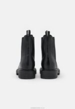 klassiska ankelboots i läder svart Anna Field 42BF61971 kvinnor - Bild 4