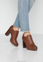 komfort högklackade ankelboots konjak Anna Field 42BF61748 kvinnor