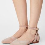 läder ankelrem balett pumps beige Anna Field 42BF62164 kvinnor