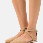 läder ankelrem balett pumps beige Anna Field 42BF62170 kvinnor