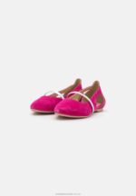 läder ankelrem balett pumps rosa Anna Field 42BF62179 kvinnor - Bild 3