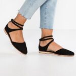 läder ankelrem balett pumps svart Anna Field 42BF62156 kvinnor