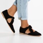 läder ankelrem balett pumps svart Anna Field 42BF62159 kvinnor