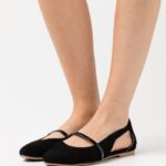 läder ankelrem balett pumps svart Anna Field 42BF62171 kvinnor