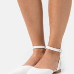 läder ankelrem balett pumps vit Anna Field 42BF62174 kvinnor