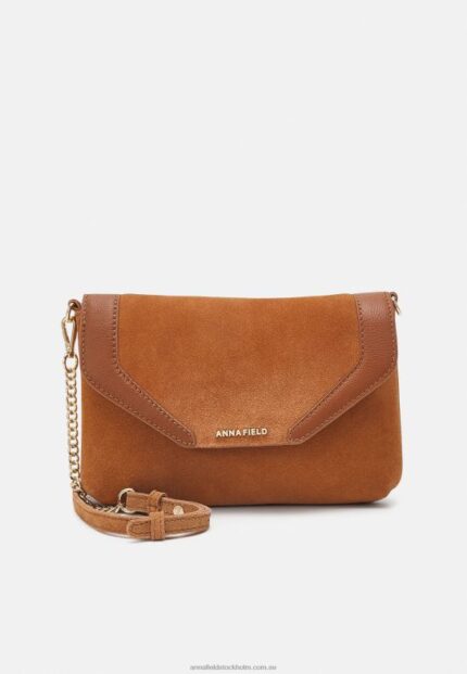 läder clutch cognac Anna Field 42BF62410 kvinnor