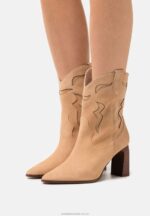 läder cowboy/biker ankel boot beige Anna Field 42BF62052 kvinnor