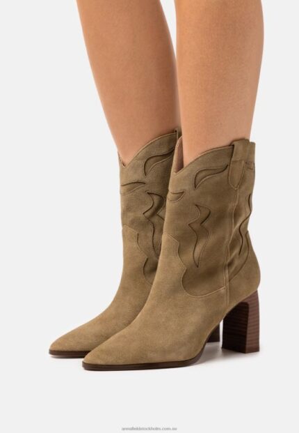 läder cowboy/biker ankel boot khaki Anna Field 42BF62051 kvinnor