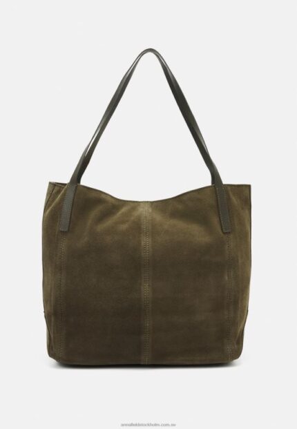 läder handväska khaki Anna Field 42BF62359 kvinnor