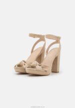 läder högklackade sandaler beige Anna Field 42BF61578 kvinnor - Bild 3