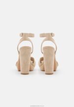 läder högklackade sandaler beige Anna Field 42BF61578 kvinnor - Bild 4