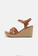 läder högklackade sandaler cognac Anna Field 42BF61478 kvinnor - Bild 2