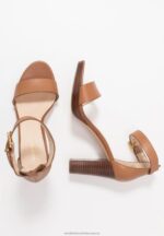 läder högklackade sandaler cognac Anna Field 42BF61549 kvinnor - Bild 4