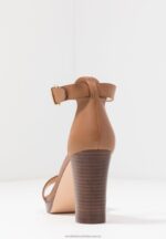 läder högklackade sandaler cognac Anna Field 42BF61549 kvinnor - Bild 6