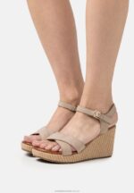 läder högklackade sandaler grå Anna Field 42BF61466 kvinnor
