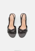 läder högklackade sandaler svarta Anna Field 42BF61265 kvinnor - Bild 5