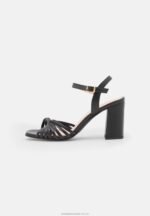 läder högklackade sandaler svarta Anna Field 42BF61400 kvinnor - Bild 2
