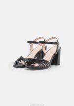 läder högklackade sandaler svarta Anna Field 42BF61400 kvinnor - Bild 3