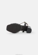 läder högklackade sandaler svarta Anna Field 42BF61400 kvinnor - Bild 5