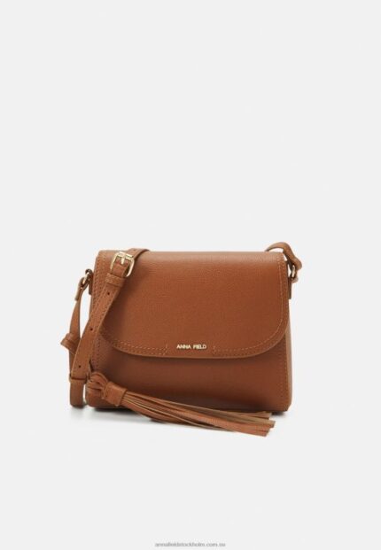 läder över body bag cognac Anna Field 42BF62529 kvinnor