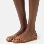 läder peeptoe balett pumps cognac Anna Field 42BF62125 kvinnor