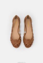 läder peeptoe balett pumps cognac Anna Field 42BF62125 kvinnor - Bild 6