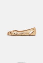 läder peeptoe balett pumps guld Anna Field 42BF62131 kvinnor - Bild 3