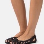 läder peeptoe balett pumps svart Anna Field 42BF62148 kvinnor
