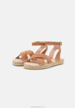 läder plattform sandaler cognac Anna Field 42BF61560 kvinnor - Bild 3