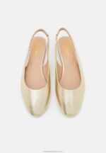 läder slingback balett pumps guld Anna Field 42BF62182 kvinnor - Bild 6